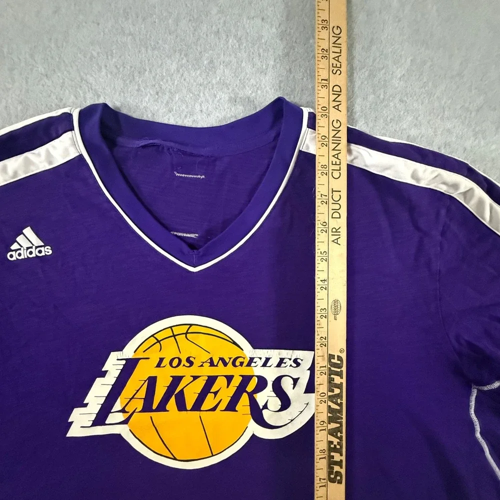 Adidas Los Angeles Lakers Kobe Bryant 24 Purple Jersey T-Shirt Mens 2XL W66498